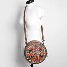 Load image into Gallery viewer, Slide Rock Western Leather Canteen Crossbody Purse
