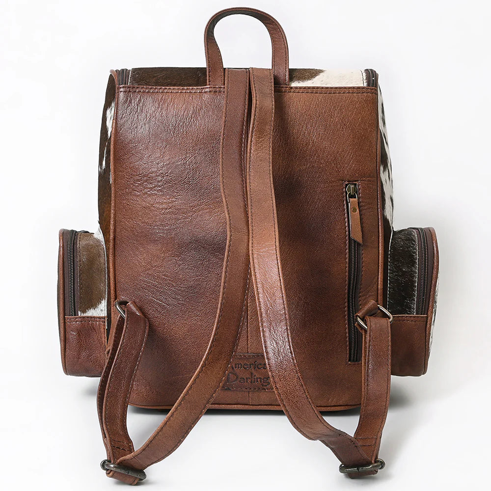daviny leather backpack American Darling Backpack Hand Tooled Hair On Genuine Leather W. Women