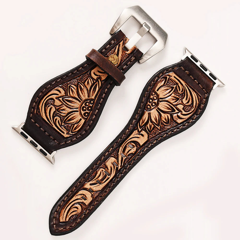 The Bankfield 45 Leather Apple Watch Band