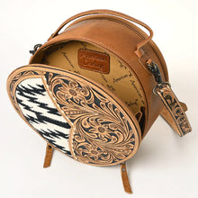 Load image into Gallery viewer, Jones Creek Hand Tooled Leather Canteen Crossbody Purse

