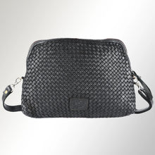 Load image into Gallery viewer, Old Grace Black Vintage Leather Crossbody Purse
