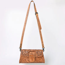Load image into Gallery viewer, Kolob Hand Tooled Leather Crossbody Purse
