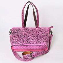 Load image into Gallery viewer, Pink Skies Hand Tooled Leather Purse
