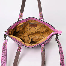 Load image into Gallery viewer, Pink Skies Hand Tooled Leather Purse
