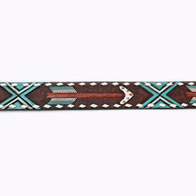 Load image into Gallery viewer, X Marks The Spot Hand Tooled Leather Belt
