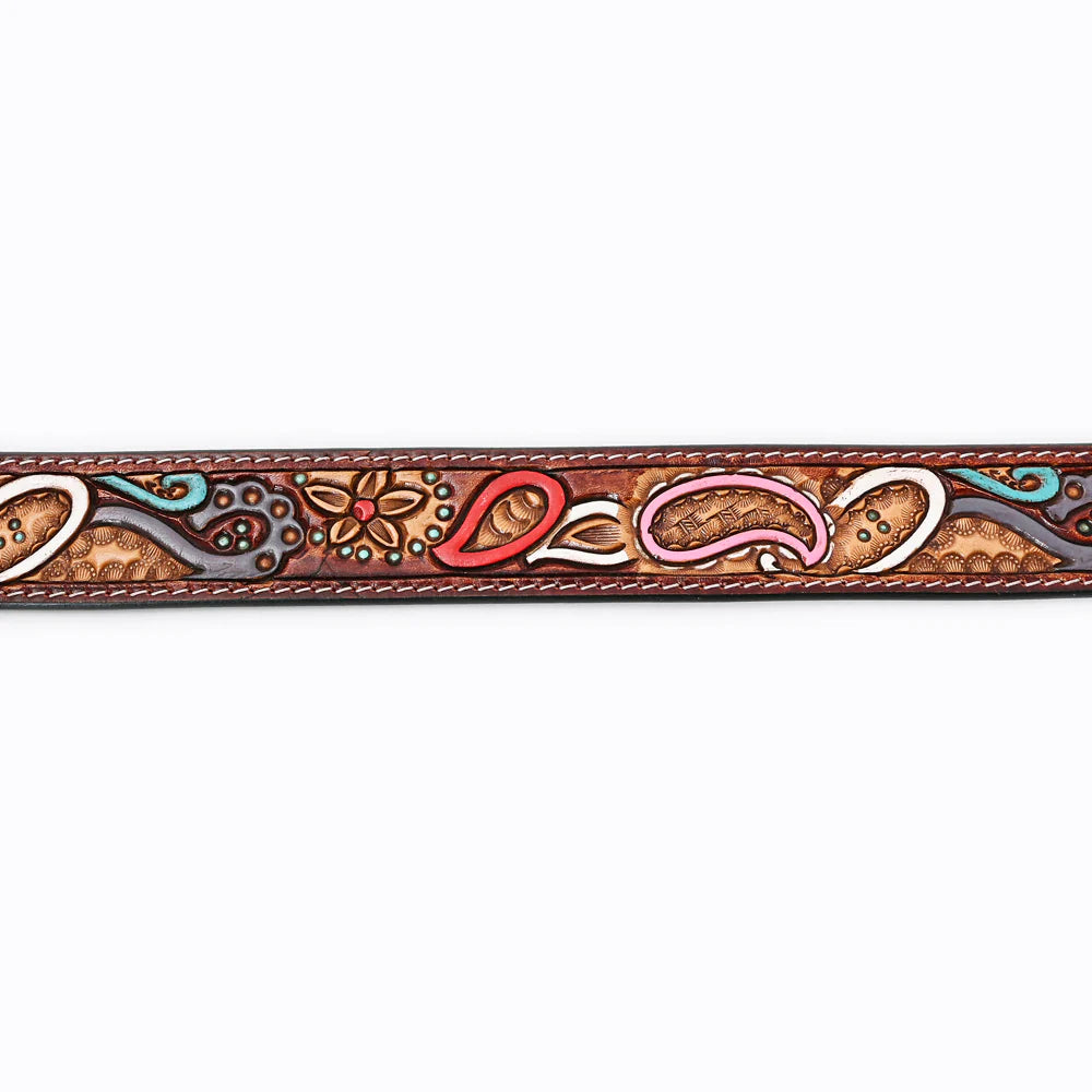 Paisley Hand Tooled Leather Belt - Shop Dodi Jo