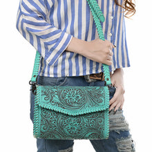 Load image into Gallery viewer, Desert Dancer Hand Tooled Leather Crossbody Purse

