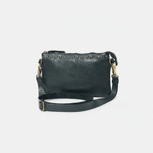 Load image into Gallery viewer, Santa Rosa studded leather crossbody purse in black, side view | Dodi Jo's
