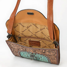 Load image into Gallery viewer, Ozark Lake Western Tooled Leather Crossbody Purse
