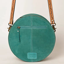 Load image into Gallery viewer, Emerald Basin Hand Tooled Leather Canteen Purse
