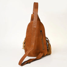 Load image into Gallery viewer, Prestonwood Hand Tooled Leather Sling Bag
