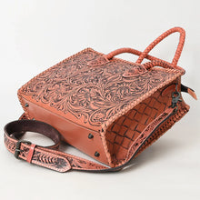 Load image into Gallery viewer, Persimmon Falls Hand Tooled Leather Tote Bag
