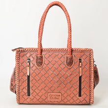 Load image into Gallery viewer, Persimmon Falls Hand Tooled Leather Tote Bag
