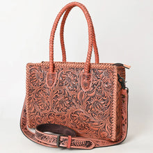 Load image into Gallery viewer, Persimmon Falls Hand Tooled Leather Tote Bag
