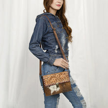 Load image into Gallery viewer, Frontier Spirit Hand Tooled Leather Crossbody Purse
