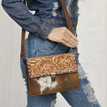 Load image into Gallery viewer, Frontier Spirit Hand Tooled Leather Crossbody Purse
