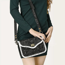 Load image into Gallery viewer, Rawhide Chic Hand Tooled Leather Crossbody Purse
