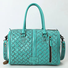 Load image into Gallery viewer, Frontier Belle Hand Tooled Leather Duffel Bag
