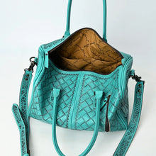 Load image into Gallery viewer, Frontier Belle Hand Tooled Leather Duffel Bag
