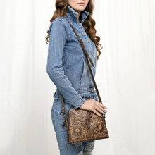 Load image into Gallery viewer, Buffalo Run Hand Tooled Leather Crossbody Purse
