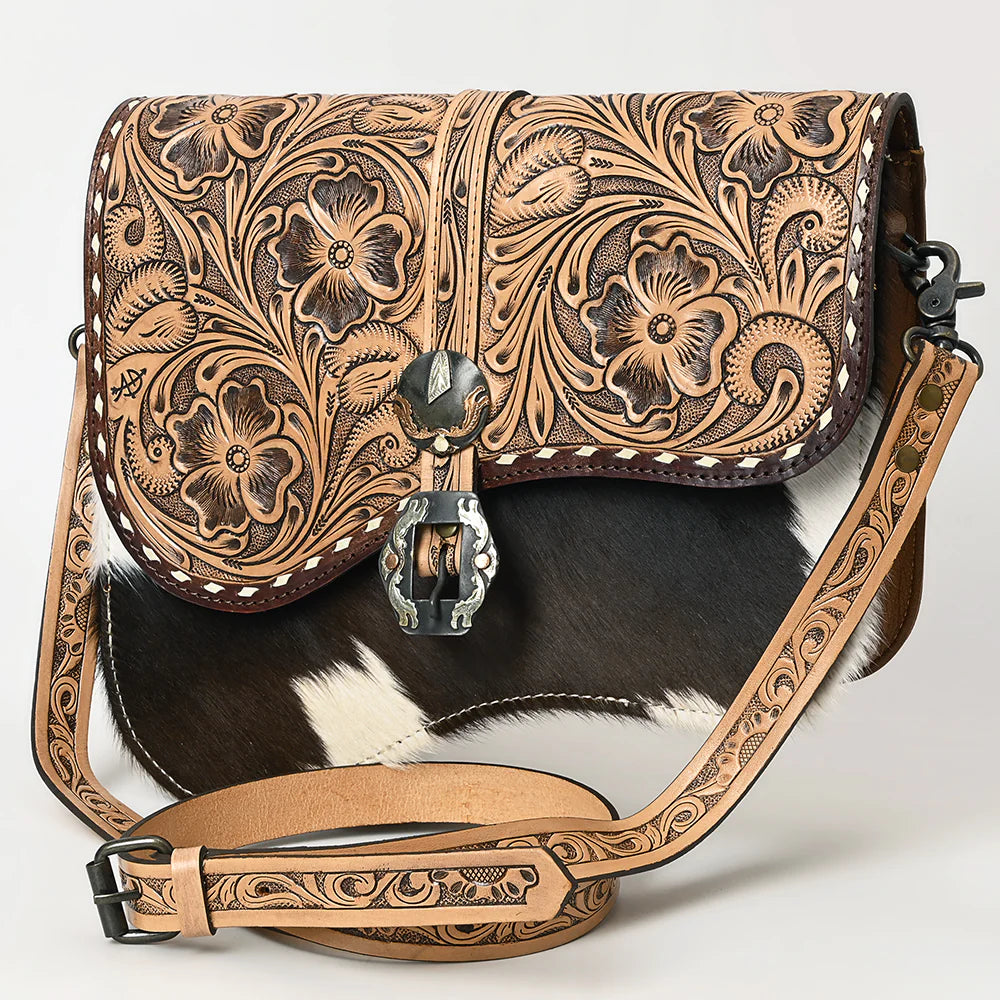 Iron Ridge Hand Tooled Leather Crossbody Purse