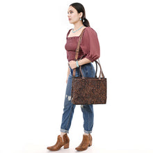 Load image into Gallery viewer, Cowgirl Canyon Hand Tooled Leather Shoulder Bag
