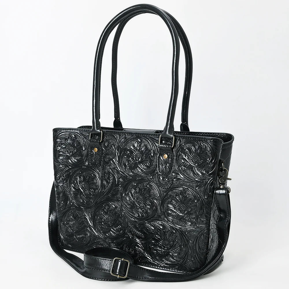 Lone Mesa Hand Tooled Leather Shoulder Bag