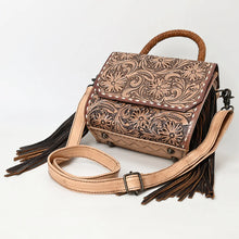 Load image into Gallery viewer, Coyote Wind Hand Tooled Leather Crossbody Purse
