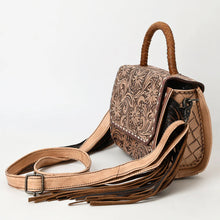 Load image into Gallery viewer, Coyote Wind Hand Tooled Leather Crossbody Purse

