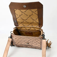 Load image into Gallery viewer, Coyote Wind Hand Tooled Leather Crossbody Purse
