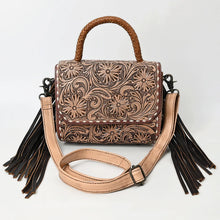 Load image into Gallery viewer, Coyote Wind Hand Tooled Leather Crossbody Purse
