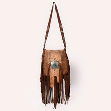 Load image into Gallery viewer, Tribal Artisan Leather Crossbody Purse
