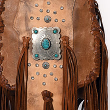 Load image into Gallery viewer, Tribal Artisan Leather Crossbody Purse
