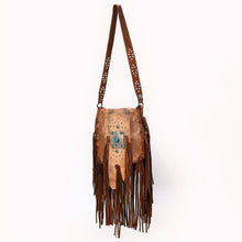 Load image into Gallery viewer, Tribal Artisan Leather Crossbody Purse
