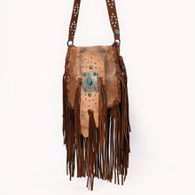 Load image into Gallery viewer, Tribal Artisan Leather Crossbody Purse
