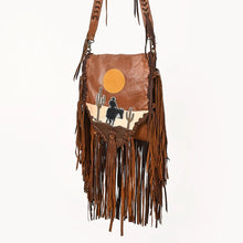 Load image into Gallery viewer, Cowboy Sunset Leather Crossbody Purse
