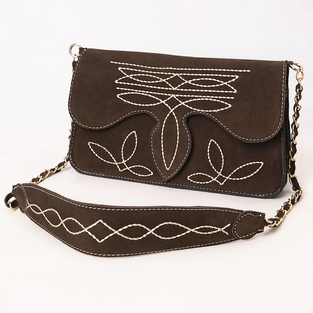 The Glory Suede Boot Stitch Purse