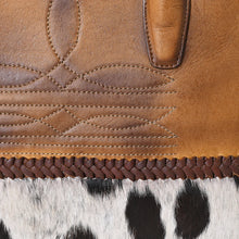 Load image into Gallery viewer, Sunstone Leather &amp; Cowhide Boot Stitch Tote Bag
