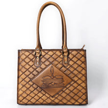 Load image into Gallery viewer, Golden Mustang Quilted Leather Tote Bag
