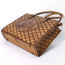 Load image into Gallery viewer, Golden Mustang Quilted Leather Tote Bag
