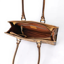 Load image into Gallery viewer, Golden Mustang Quilted Leather Tote Bag
