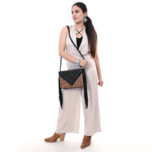 Load image into Gallery viewer, Blazing Saddle Hand Tooled Leather Crossbody Purse
