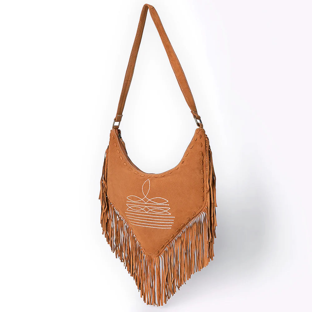 Stagecoach Suede Leather Shoulder Bag