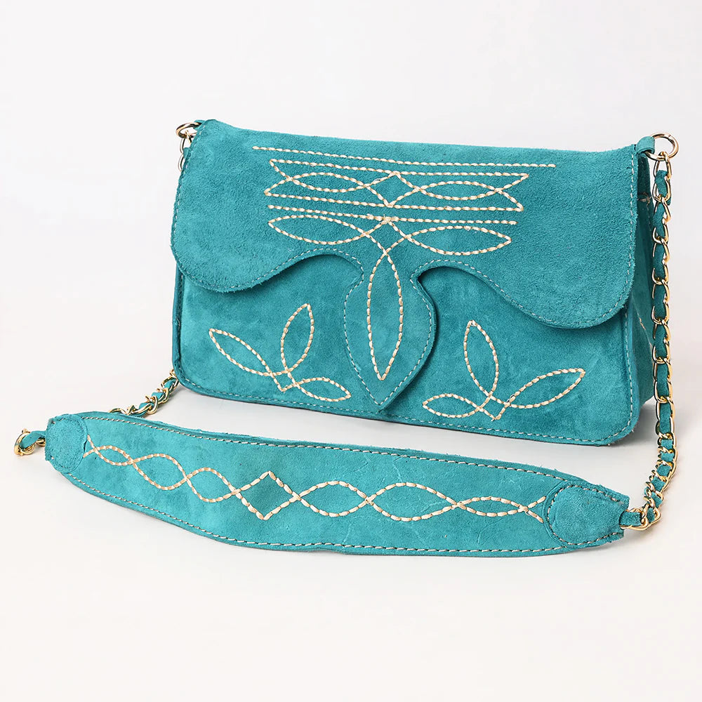 The Glory Suede Boot Stitch Purse