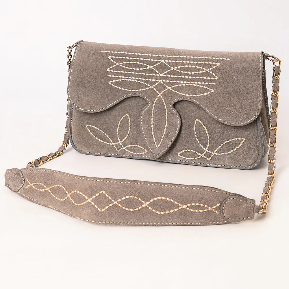 The Glory Suede Boot Stitch Purse