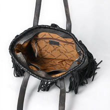 Load image into Gallery viewer, Mystic Meadow Leather Shoulder Tote Bag
