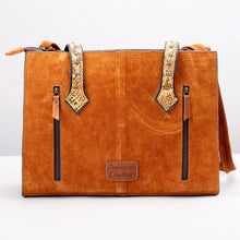 Load image into Gallery viewer, Sunset Butte Suede Leather Tote Bag
