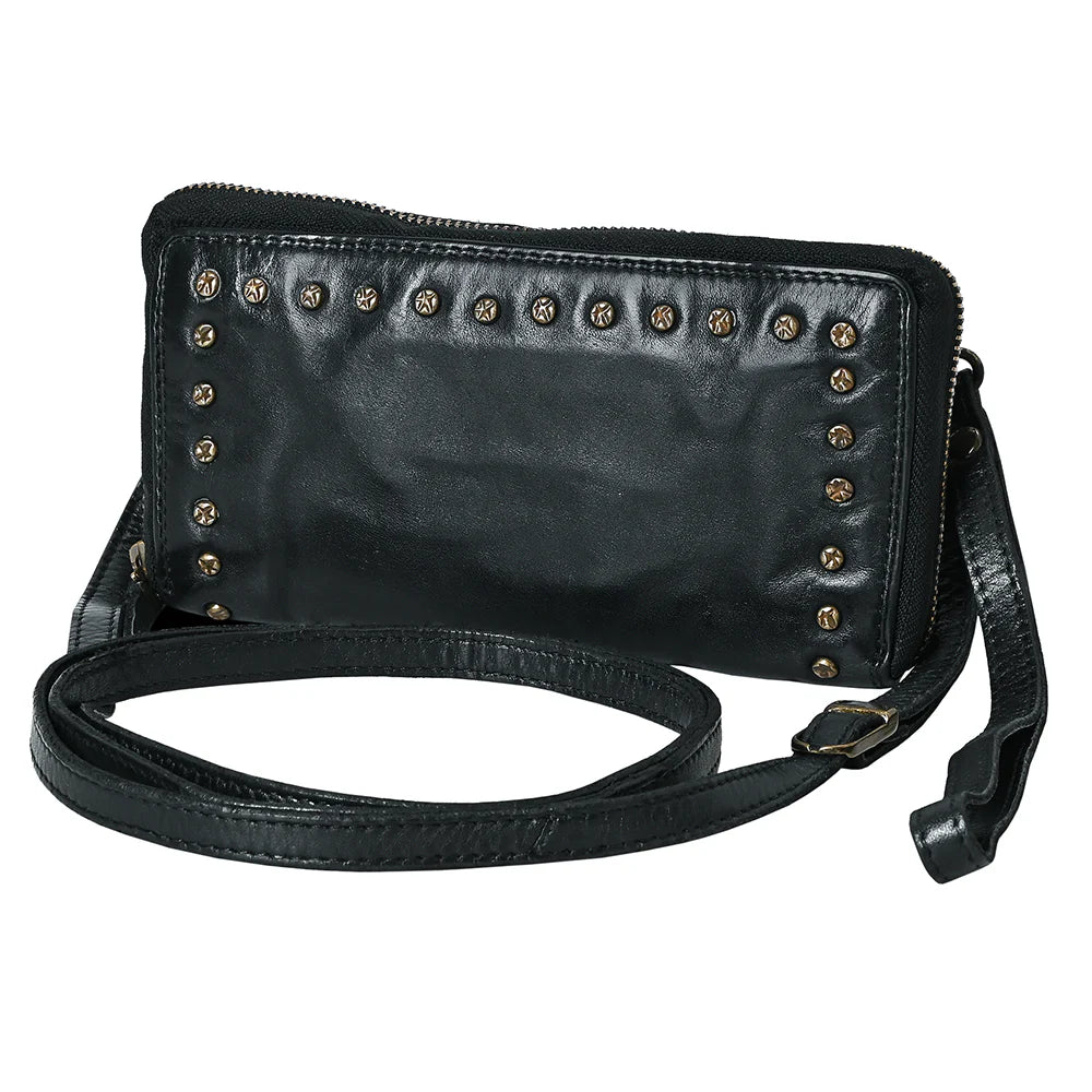 Calabria Italian Leather Crossbody Wallet