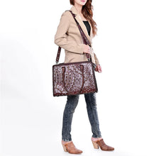 Load image into Gallery viewer, Dusk Rhapsody Hand Tooled Leather Bag
