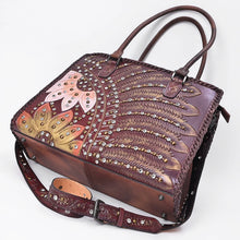 Load image into Gallery viewer, Silent Sonnet Hand Tooled Leather Shoulder Bag
